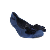 TORY BURCH SATIN FLATS BLUE 10 US