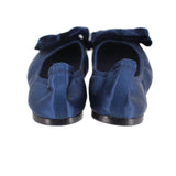 TORY BURCH SATIN FLATS BLUE 10 US