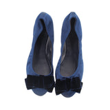 TORY BURCH SATIN FLATS BLUE 10 US