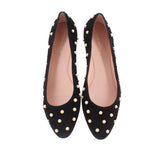 STUART WEITZMAN PEARL FLATS BLACK 10 US