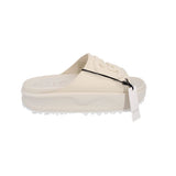 GUCCI SOFT RUBBER GG PLATFORM SANDALS WHITE 40 EU | 9.5 US