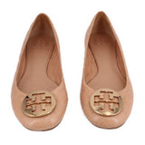 TORY BURCH QUILT FLATS TAN 10 US