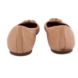 TORY BURCH QUILT FLATS TAN 10 US