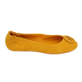 TORY BURCH SUEDE FLATS YELLOW 10 US