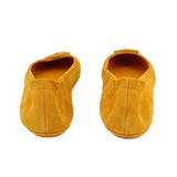 TORY BURCH SUEDE FLATS YELLOW 10 US
