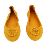 TORY BURCH SUEDE FLATS YELLOW 10 US