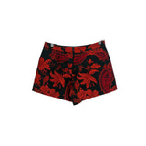 ALICE + OLIVIA PRINT SHORTS BLK/RED S | 6