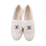 CHANEL QUILTED LOAFERS WHITE 41 EU | 9 US