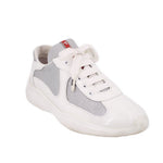 America's Cup sneakers, white with gray mesh side panels and white lace-up