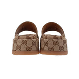 GUCCI JUMBO GG SANDALS BROWN 37.5 EU | US 7.5