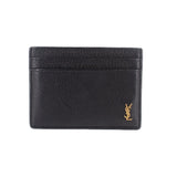 YSL CARD CASE WALLETS BLACK