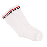 MIU MIU STRIPE SOCK ACCESSORIES WHITE