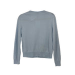 Light blue cardigan sweater, plain back view