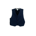 Bottega Veneta blue sleeveless vest top with button front and V-neck