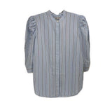 FRAME STRIPED TOPS BLUE M