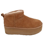 UGG PLATFORM BOOTIES TAN 9 US