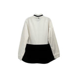 ST JOHN TWO TONE OUTERWEAR WHT/BLK M