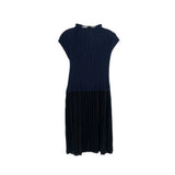 RONEN CHEN PLEATED DRESSES NAVY/BLK M/L
