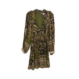 FREE PEOPLE PRINT DRESSES GREEN L