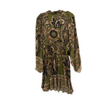 FREE PEOPLE PRINT DRESSES GREEN L