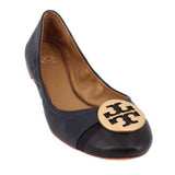 TORY BURCH LEATHER FLATS BLUE 8 US