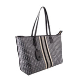 TORY BURCH GEMIMI ZIP TOP TOTES NAVY