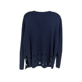 AKRIS LONG SLEEVE TOPS BLUE L | 12