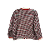 SANDRO TWEED JACKETS WHT/RED M
