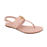 TORY BURCH EVERLY T-STRAP SANDALS NUDE 8 US