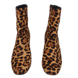 J CREW WILLA CALF HAIR ANKLE BOOTIES LEOPARD 7.5 US