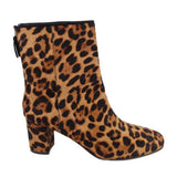 J CREW WILLA CALF HAIR ANKLE BOOTIES LEOPARD 7.5 US