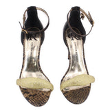 CYNTHIA RICHARD SNAKE HEELS BLACK/GREEN 8 US