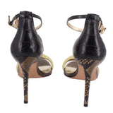 CYNTHIA RICHARD SNAKE HEELS BLACK/GREEN 8 US