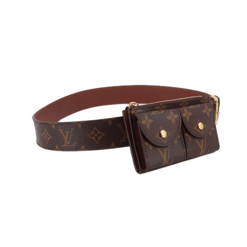 Louis Vuitton monogram belt bag with adjustable strap, front flap and zip pouch