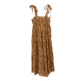 ULLA JOHNSON PRINT DRESSES BROWN XS