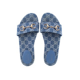 GUCCI SLIDE SANDALS DENIM 37 EU | 7 US
