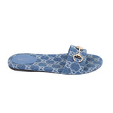 GUCCI SLIDE SANDALS DENIM 37 EU | 7 US
