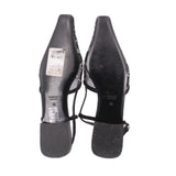 GUCCI CRYSTAL GG FLATS BLACK 36 EU | 6 US