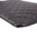 CHANEL LARGE O CASE CLUTCHES BLACK