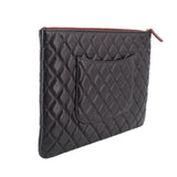 CHANEL LARGE O CASE CLUTCHES BLACK