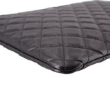 CHANEL LARGE O CASE CLUTCHES BLACK