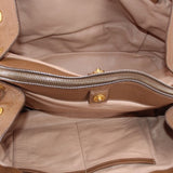 PRADA LEATHER SHOULDER BAGS BROWN