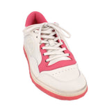 GUCCI MAC80 low-top sneakers in white with pink panels, lace-up front