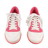 GUCCI MAC80 low-top sneakers, white uppers with pink laces and side emblem