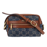 GUCCI OPHIDIA DENIM CROSSBODYS BLUE