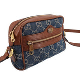 GUCCI OPHIDIA DENIM CROSSBODYS BLUE