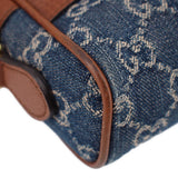 GUCCI OPHIDIA DENIM CROSSBODYS BLUE