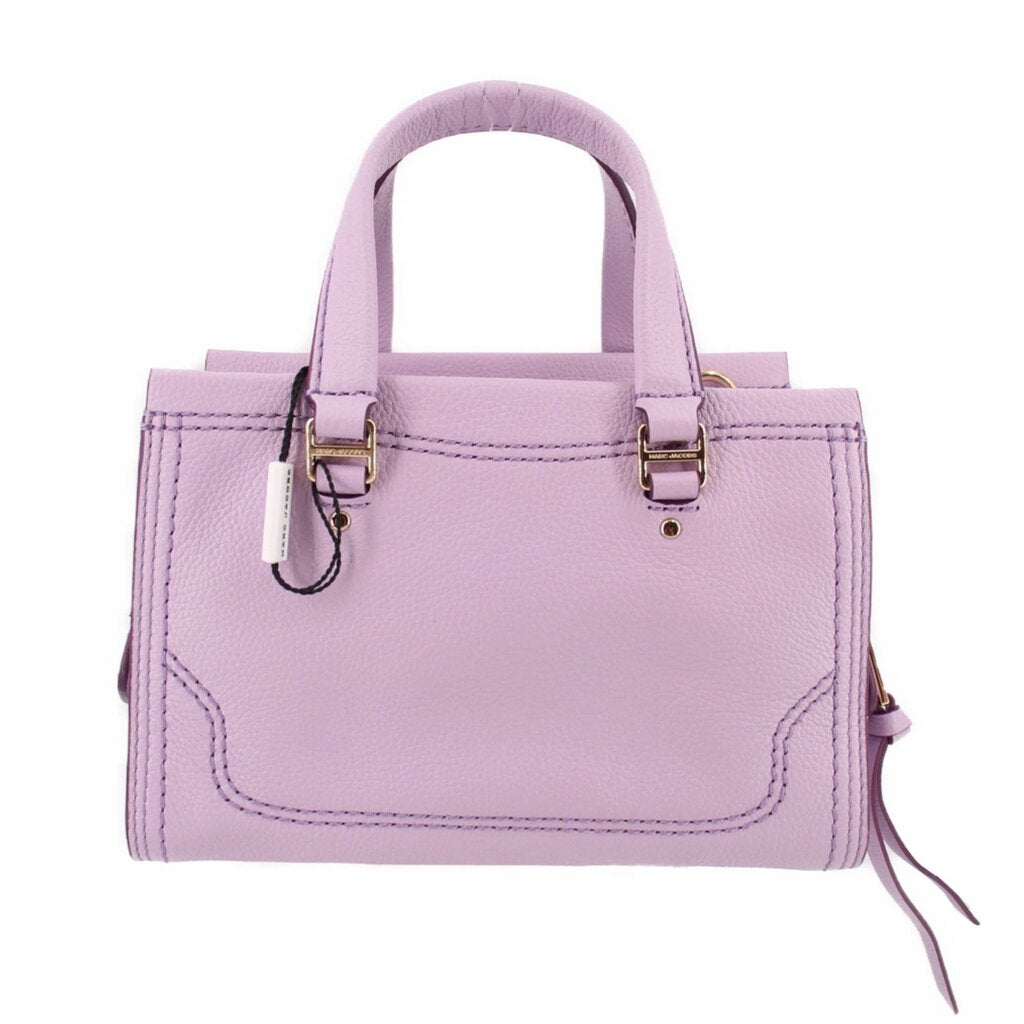Mini crossbody bag orchid purple with dual top handles and stitched front