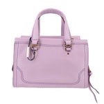 Mini crossbody bag orchid purple with dual top handles and stitched front