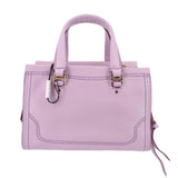 Mini crossbody bag orchid purple with dual top handles and stitched front